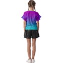 Background Pink Blue Gradient Kids  Cut Out Flutter Sleeves View2