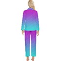 Background Pink Blue Gradient Womens  Long Sleeve Velvet Pocket Pajamas Set View2