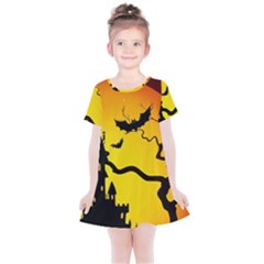 Halloween Night Terrors Kids  Simple Cotton Dress by Ket1n9