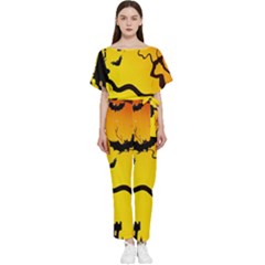 Halloween Night Terrors Batwing Lightweight Chiffon Jumpsuit by Ket1n9