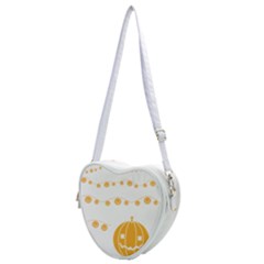 Pumpkin Halloween Deco Garland Heart Shoulder Bag by Ket1n9