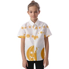 Pumpkin Halloween Deco Garland Kids  Short Sleeve Shirt by Ket1n9