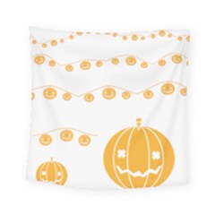 Pumpkin Halloween Deco Garland Square Tapestry (small) by Ket1n9