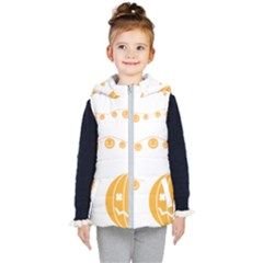 Pumpkin Halloween Deco Garland Kids  Hooded Puffer Vest by Ket1n9