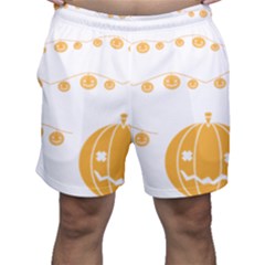 Pumpkin Halloween Deco Garland Men s Shorts by Ket1n9