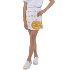 Pumpkin Halloween Deco Garland Kids  Tennis Skirt by Ket1n9