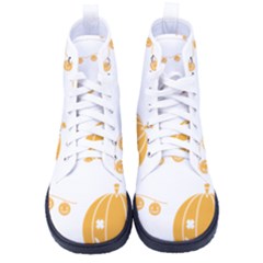 Pumpkin Halloween Deco Garland Men s High-top Canvas Sneakers by Ket1n9