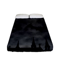 Halloween Background Halloween Scene Fitted Sheet (full/ Double Size) by Ket1n9