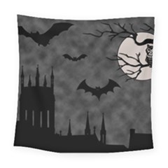 Halloween Background Halloween Scene Square Tapestry (large) by Ket1n9