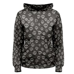 Skull Halloween Background Texture Women s Pullover Hoodie by Ket1n9