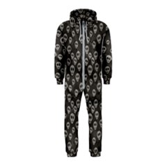 Skull Halloween Background Texture Hooded Jumpsuit (kids)