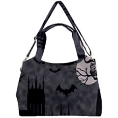 Halloween Background Halloween Scene Double Compartment Shoulder Bag by Ket1n9