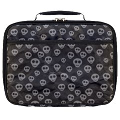 Skull Halloween Background Texture Full Print Lunch Bag by Ket1n9