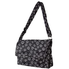 Skull Halloween Background Texture Full Print Messenger Bag (s) by Ket1n9