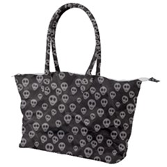 Skull Halloween Background Texture Canvas Shoulder Bag by Ket1n9