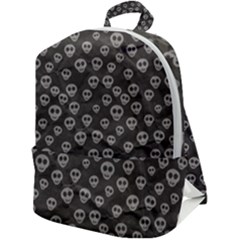 Skull Halloween Background Texture Zip Up Backpack by Ket1n9