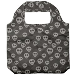 Skull Halloween Background Texture Foldable Grocery Recycle Bag by Ket1n9