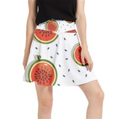 Seamless Background Pattern-with-watermelon Slices Waistband Skirt by Ket1n9