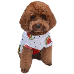 Seamless Background Pattern-with-watermelon Slices Dog T-shirt by Ket1n9