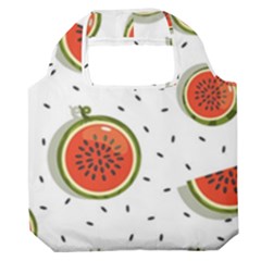 Seamless Background Pattern-with-watermelon Slices Premium Foldable Grocery Recycle Bag by Ket1n9