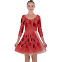 Seamless Background With Watermelon Slices Quarter Sleeve Skater Dress View1