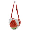 Seamless Background With Watermelon Slices Heart Shoulder Bag View1