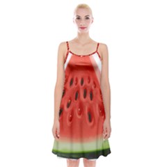 Seamless Background With Watermelon Slices Spaghetti Strap Velvet Dress by Ket1n9