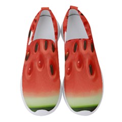 Seamless Background With Watermelon Slices Women s Slip On Sneakers by Ket1n9