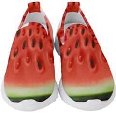 Seamless Background With Watermelon Slices Kids  Slip On Sneakers by Ket1n9