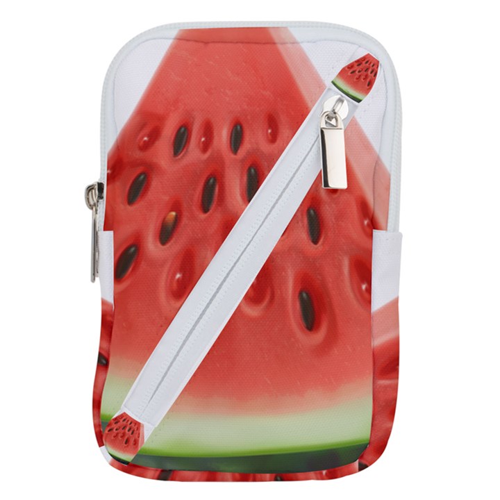 Seamless Background With Watermelon Slices Belt Pouch Bag (Large)