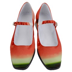 Seamless Background With Watermelon Slices Women s Mary Jane Shoes