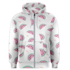 Seamless Background With Watermelon Slices Men s Zipper Hoodie by Ket1n9