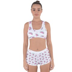 Seamless Background With Watermelon Slices Racerback Boyleg Bikini Set by Ket1n9