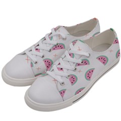 Watermelon Wallpapers  Creative Illustration And Patterns Men s Low Top Canvas Sneakers by Ket1n9