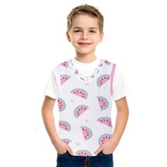 Fresh Watermelon Slices Texture Kids  Basketball Tank Top by Ket1n9