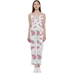 Watermelon Wallpapers  Creative Illustration And Patterns V-neck Camisole Jumpsuit by Ket1n9