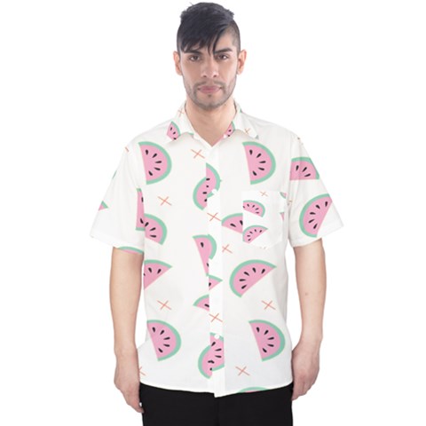 Watermelon Wallpapers  Creative Illustration And Patterns Men s Hawaii Shirt by Ket1n9