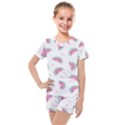 Fresh Watermelon Slices Texture Kids  Mesh T-Shirt and Shorts Set View1