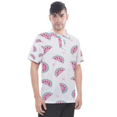 Fresh Watermelon Slices Texture Men s Polo T-shirt by Ket1n9