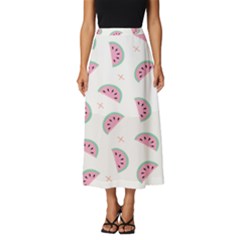 Fresh Watermelon Slices Texture Classic Midi Chiffon Skirt by Ket1n9