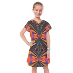 Casanova Abstract Art-colors Cool Druffix Flower Freaky Trippy Kids  Drop Waist Dress by Ket1n9