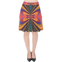 Casanova Abstract Art-colors Cool Druffix Flower Freaky Trippy Velvet High Waist Skirt by Ket1n9