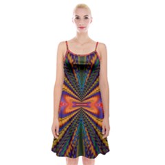 Casanova Abstract Art-colors Cool Druffix Flower Freaky Trippy Spaghetti Strap Velvet Dress by Ket1n9