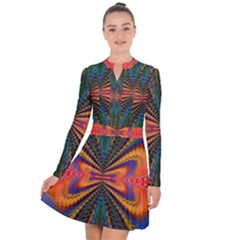 Casanova Abstract Art-colors Cool Druffix Flower Freaky Trippy Long Sleeve Panel Dress by Ket1n9