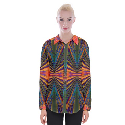 Casanova Abstract Art-colors Cool Druffix Flower Freaky Trippy Womens Long Sleeve Shirt by Ket1n9