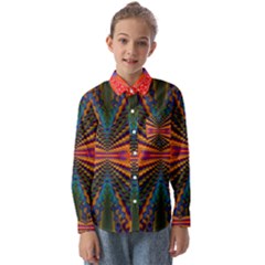 Casanova Abstract Art-colors Cool Druffix Flower Freaky Trippy Kids  Long Sleeve Shirt by Ket1n9