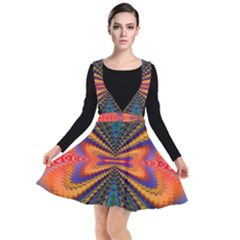 Casanova Abstract Art-colors Cool Druffix Flower Freaky Trippy Plunge Pinafore Dress by Ket1n9