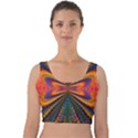 Casanova Abstract Art-colors Cool Druffix Flower Freaky Trippy Velvet Crop Top View1