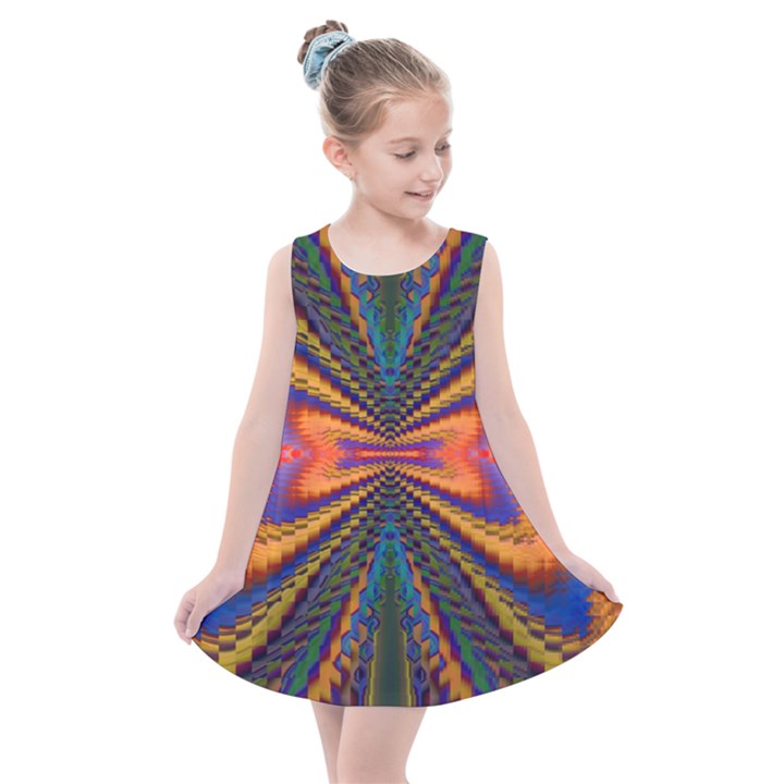 Casanova Abstract Art-colors Cool Druffix Flower Freaky Trippy Kids  Summer Dress