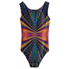 Casanova Abstract Art-colors Cool Druffix Flower Freaky Trippy Kids  Cut-out Back One Piece Swimsuit by Ket1n9